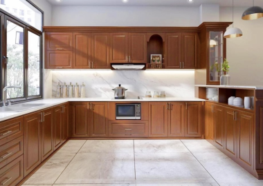 Tủ bếp gỗ tự nhiên 02