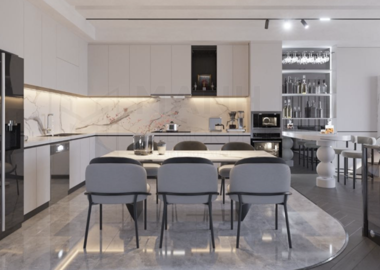 Tủ bếp gỗ công nghiệp 03